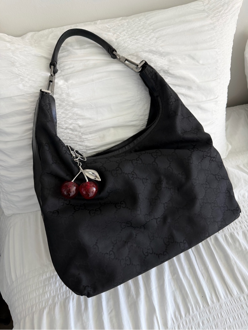 Vintage Gucci Monogram Hobo Shoulder Bag